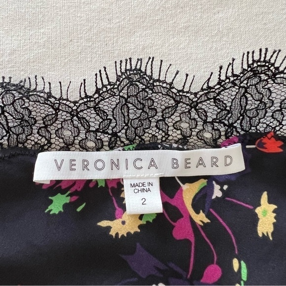 Veronica Beard Gil Cami in Black Multi Silk - Picture 8 of 14